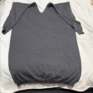 Elegant Gray Midi Dress, NWT